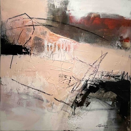 Red rock von Caroline Chevillotte, Malerei kaufen auf Singulart