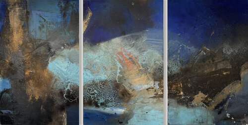 Whisper of water 3 x 90 x 60 van Caroline Chevillotte, Schilderij te koop op Singulart