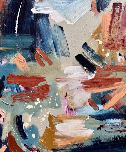 Calm (bunte abstrakte Malerei Kunstwerk) de Diana Alb, Pintura a la venta en Singulart