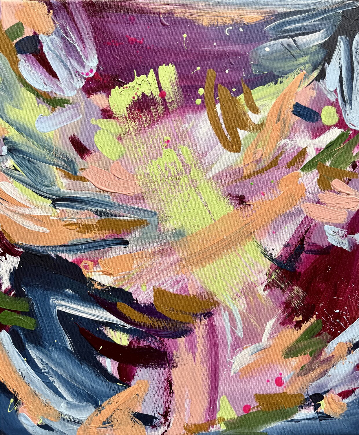 Lebensfreude – rot, neon grün Bild Diana Alb