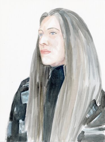 A Watercolor Portrait a Day #228 (Sarah Walker) by Brenda Zlamany, 版畫 for Sale on Singulart