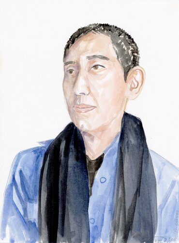 A Watercolor Portrait a Day #223 (Taro Suzuki) by Brenda Zlamany, 版畫 for Sale on Singulart