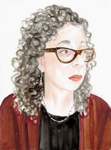 A Watercolor Portrait a Day #213 (Karen Arm) by Brenda Zlamany, 版畫 for Sale on Singulart