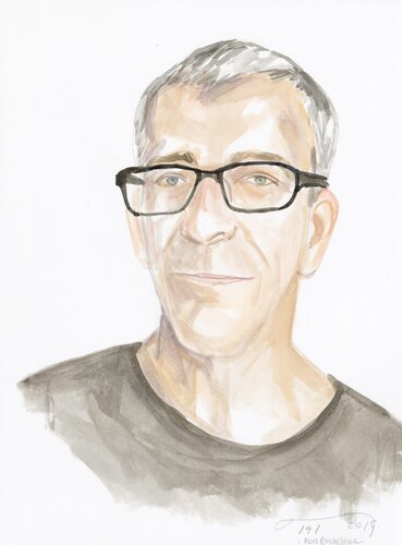  A Watercolor Portrait a Day #191 (Ron Rocheleau) by Brenda Zlamany, 版畫 for Sale on Singulart