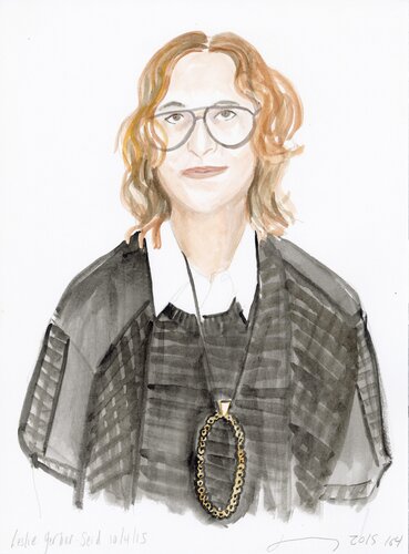 A Watercolor Portrait a Day #164 (Leslie Gerber-Seid) by Brenda Zlamany, 版畫 for Sale on Singulart