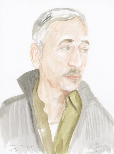A Watercolor Portrait a Day #163 (Bill Jacobson) by Brenda Zlamany, 版畫 for Sale on Singulart