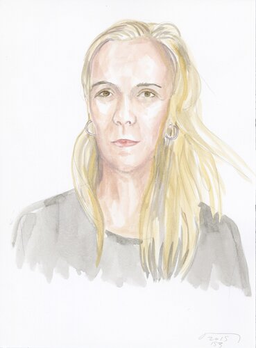 A Watercolor Portrait a Day #153 (Kyle Staver) by Brenda Zlamany, 版畫 for Sale on Singulart