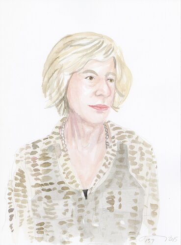 A Watercolor Portrait a Day #139 (Elana Herzog) by Brenda Zlamany, 版畫 for Sale on Singulart