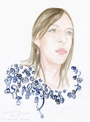 A Watercolor Portrait a Day #131 (Ellie Murphy) by Brenda Zlamany, 版畫 for Sale on Singulart