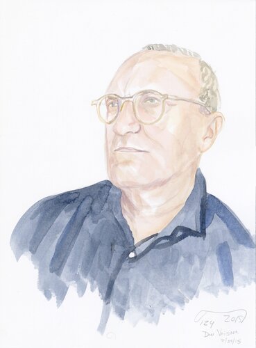 A Watercolor Portrait a Day #124 (Don Voisine) by Brenda Zlamany, 版畫 for Sale on Singulart