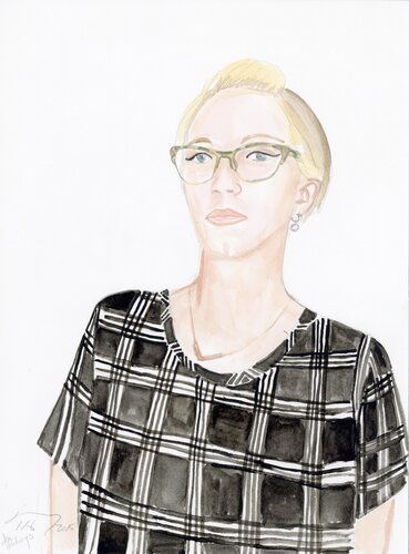 A Watercolor Portrait a Day #116 (Jen Hitchings) by Brenda Zlamany, 版畫 for Sale on Singulart