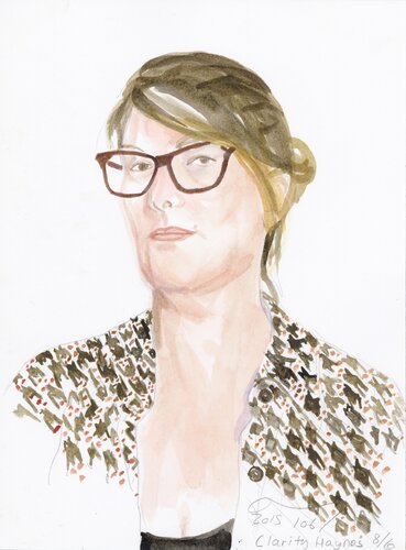 A Watercolor Portrait a Day #106 (Clarity Haynes) by Brenda Zlamany, 版畫 for Sale on Singulart