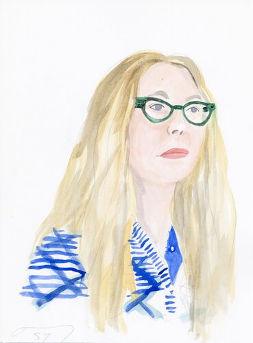 A Watercolor Portrait a Day #59 (Lisa Hoke) by Brenda Zlamany, 版畫 for Sale on Singulart