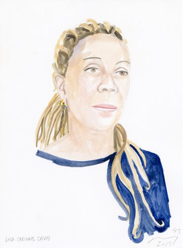  A Watercolor Portrait a Day #43 (Lisa Corinne Davis) by Brenda Zlamany, 版畫 for Sale on Singulart