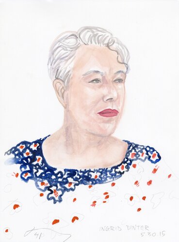  A Watercolor Portrait a Day #41 (Dennis Kardon) by Brenda Zlamany, 版畫 for Sale on Singulart