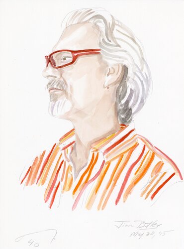 A Watercolor Portrait a Day #40 (Jim Butler) by Brenda Zlamany, 版畫 for Sale on Singulart