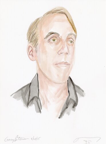 A Watercolor Portrait a Day  #38 (Gary Patterson) by Brenda Zlamany, 版畫 for Sale on Singulart