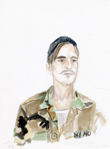 A Watercolor Portrait a Day #22 (Paul D'Agostino) by Brenda Zlamany, 版畫 for Sale on Singulart
