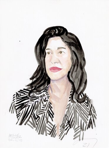 A Watercolor Portrait a Day #21 (Holly Miller) by Brenda Zlamany, 版畫 for Sale on Singulart