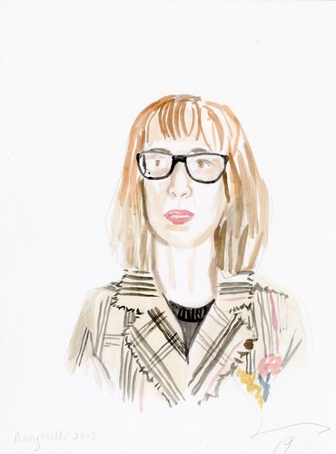 A Watercolor Portrait a Day #19 (Amy Hill) by Brenda Zlamany, 版畫 for Sale on Singulart