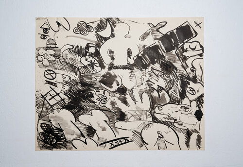 Untitled (Black Drawings) van Frank Romero, Werk op papier te koop op Singulart