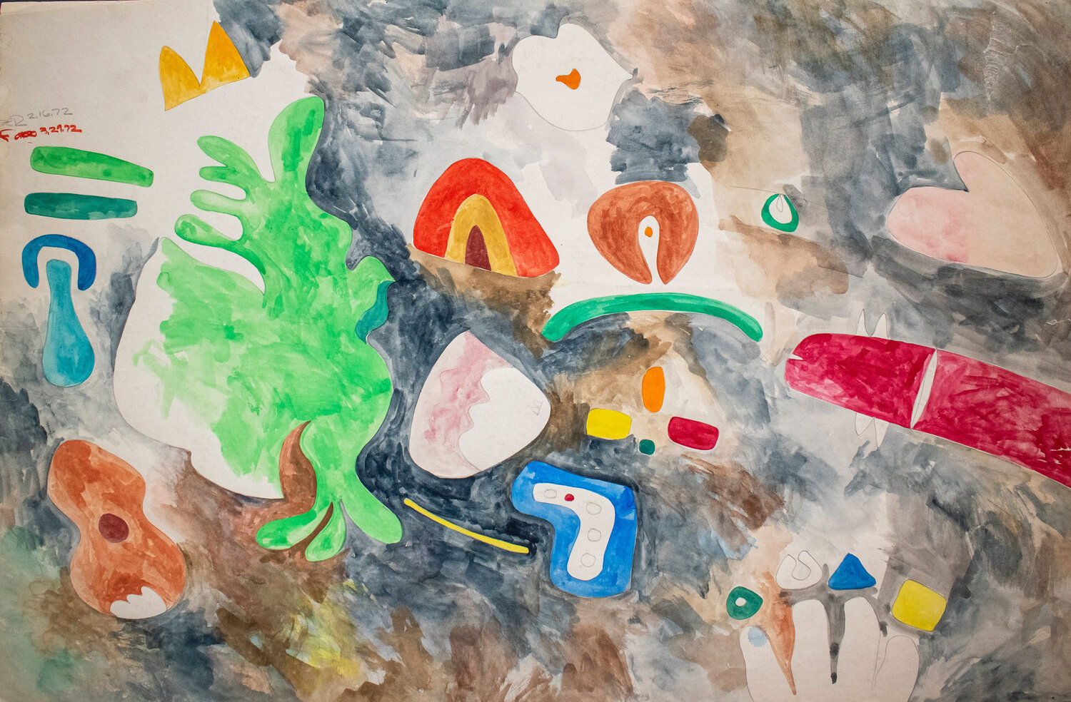 Untitled (Homage to Lee Mullican) Frank Romero Originalgemälde zu verkaufen