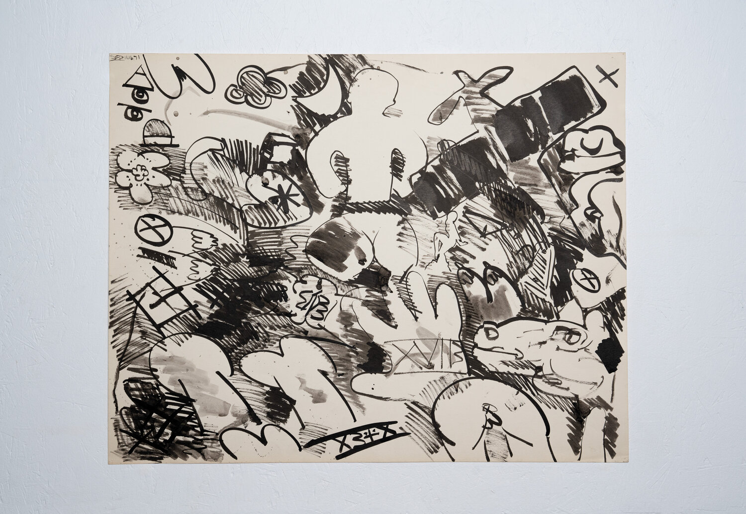 Untitled (Black Drawings) Frank Romero Opera su carta in vendita
