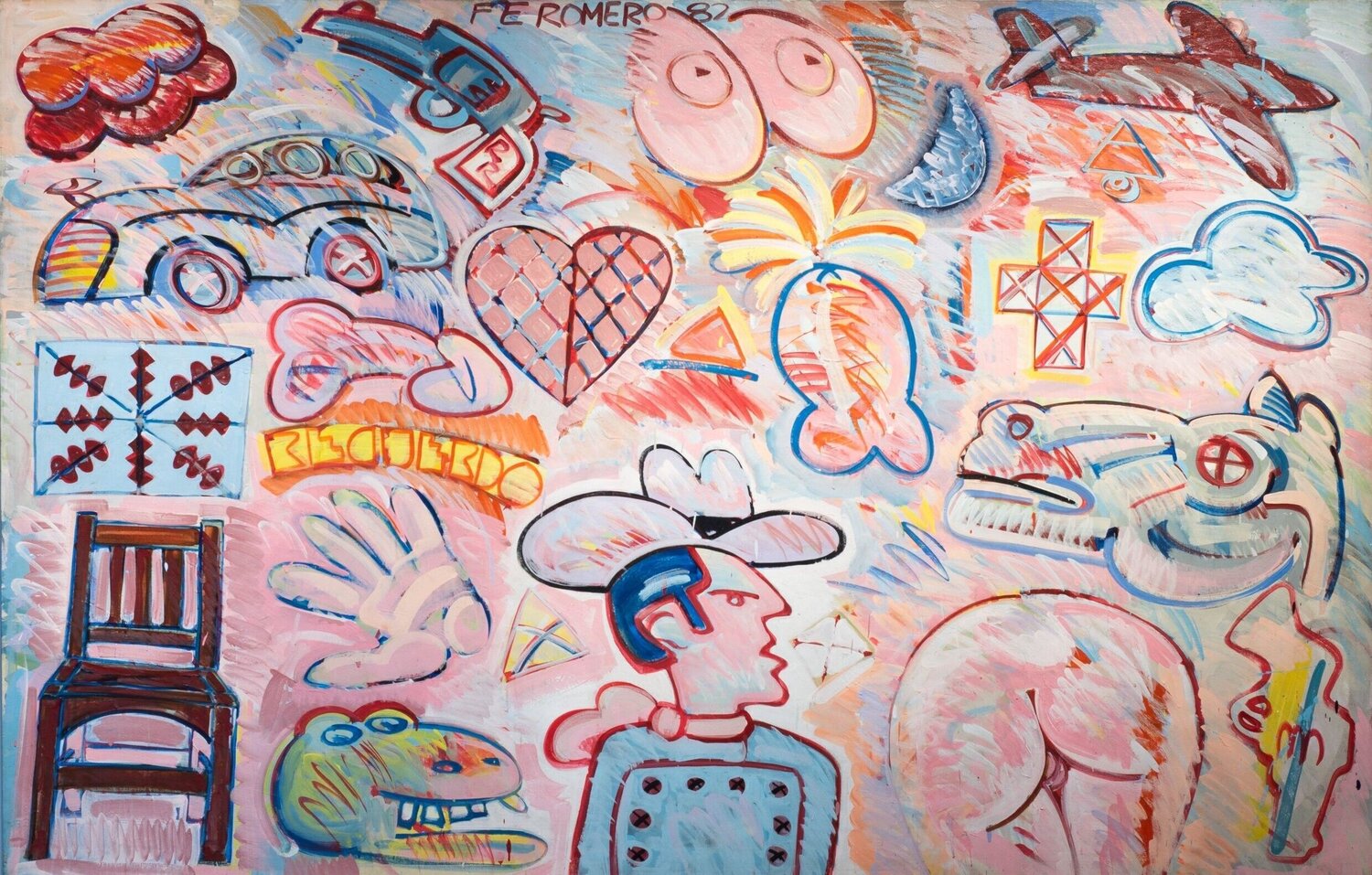 Recuerdo Frank Romero Origineel schilderij te koop