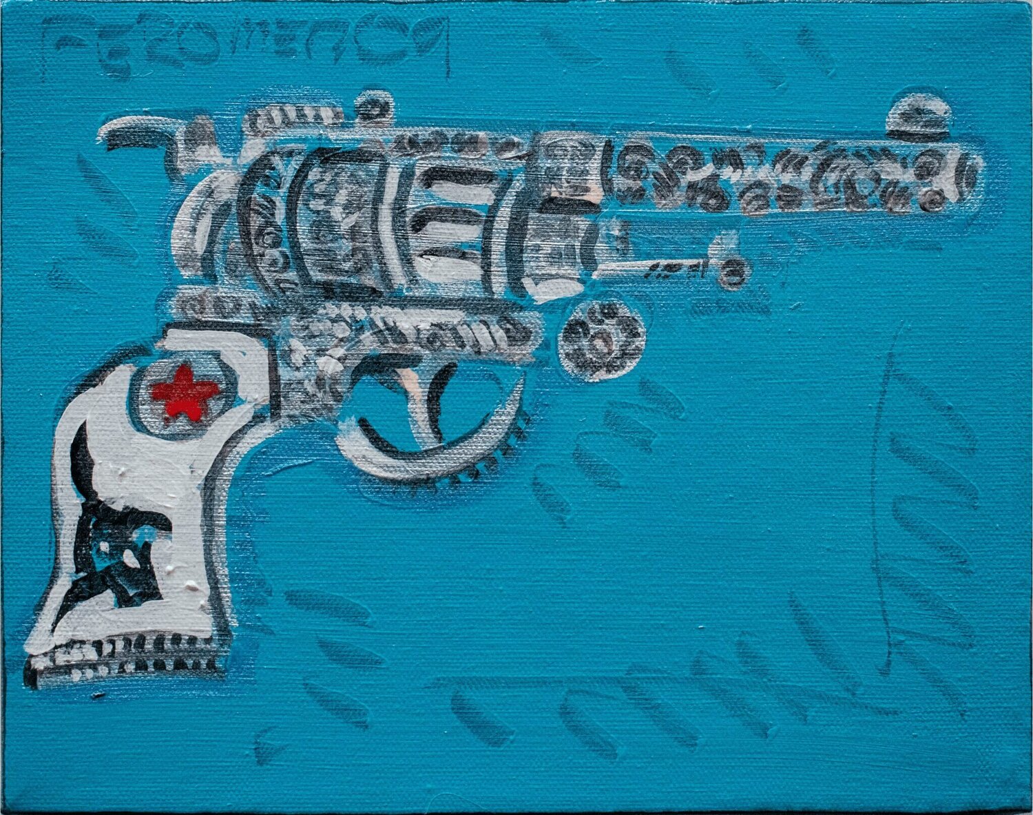 La Pistola Frank Romero Dipinto originale in vendita