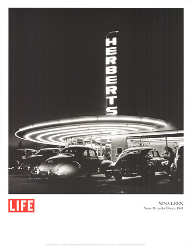 Neon Drive-In Diner di Nina Leen, Stampa in vendita su Singulart