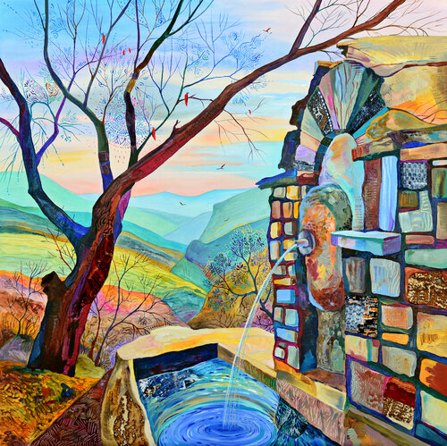 "The Old Fountain" van Silvia Pavlova, Schilderij te koop op Singulart