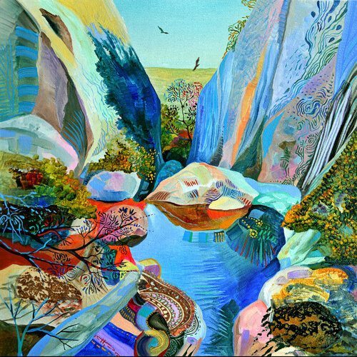 "Blue Wings" van Silvia Pavlova, Schilderij te koop op Singulart