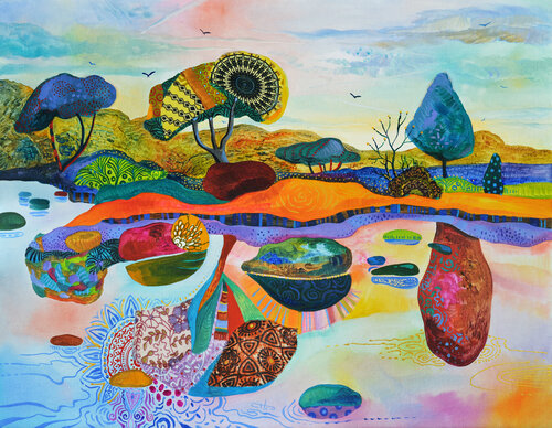 "Sun Tree" van Silvia Pavlova, Schilderij te koop op Singulart