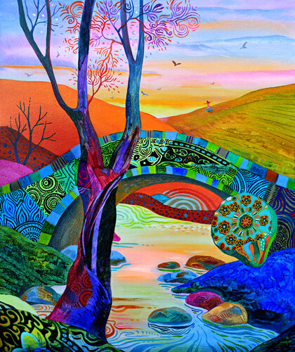 "Running With The Birds" van Silvia Pavlova, Schilderij te koop op Singulart