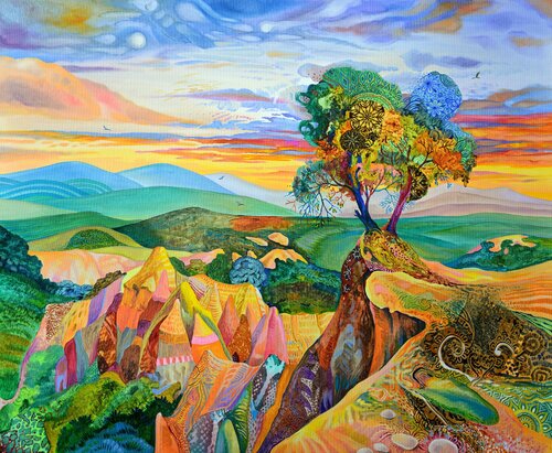 "Over Sand Mountains" van Silvia Pavlova, Schilderij te koop op Singulart