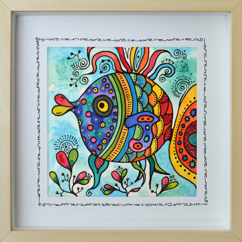 "Bluish Goldfish" di Silvia Pavlova, Pittura in vendita su Singulart
