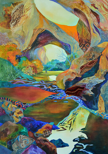 "Fairy Tale About The Cave" van Silvia Pavlova, Schilderij te koop op Singulart