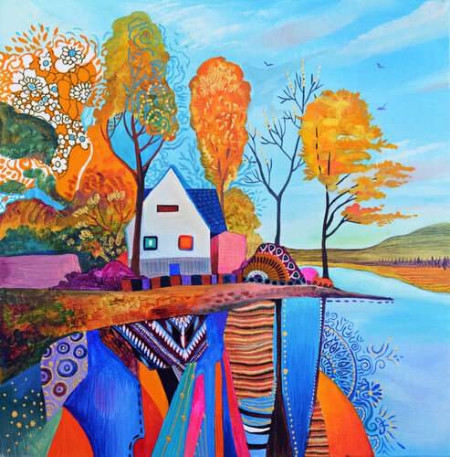 "The House By The River" di Silvia Pavlova, Pittura in vendita su Singulart