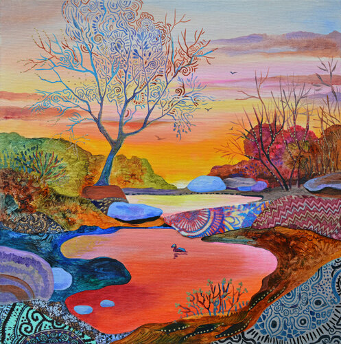 "Moment Of Sunrise" di Silvia Pavlova, Pittura in vendita su Singulart