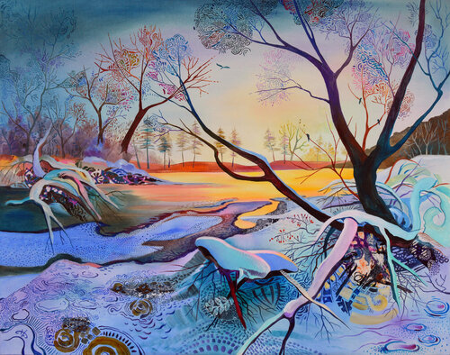 "The Light Of Winter" di Silvia Pavlova, Pittura in vendita su Singulart
