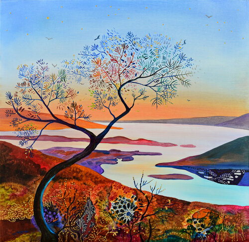 "Red Dusk" di Silvia Pavlova, Pittura in vendita su Singulart