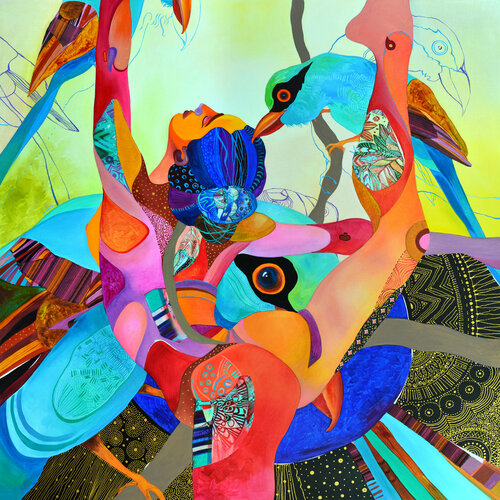 "Dancing With Birds" van Silvia Pavlova, Schilderij te koop op Singulart