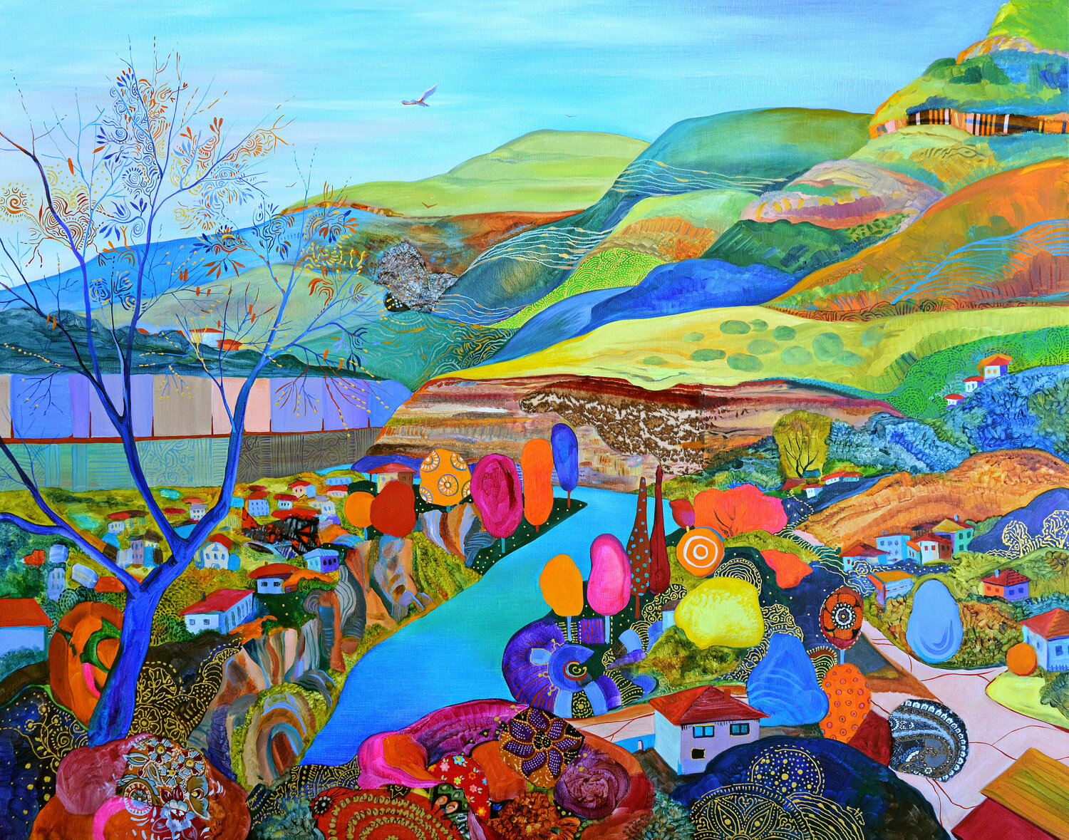 "The Sky Blue Riverscape" Silvia Pavlova