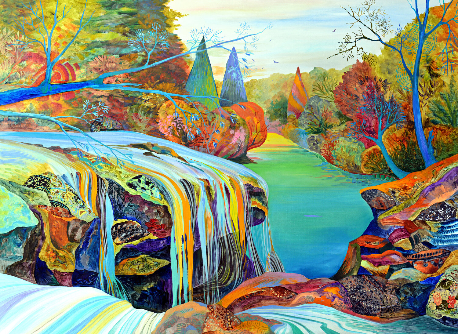 "Silky Waters of the Mountain" Silvia Pavlova Originalgemälde zu verkaufen