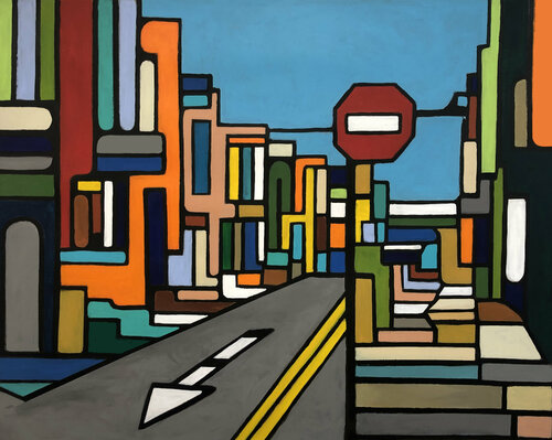 Pop City di Robert Tillberg, Pittura in vendita su Singulart