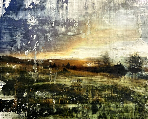 On The Side Of A Hill par Robert Tillberg, Peinture en vente sur Singulart