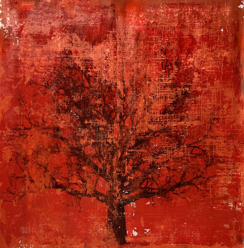 The Old Red Oak par Robert Tillberg, Peinture en vente sur Singulart