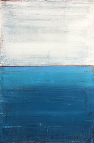 Blue, White,& A Red Line van Robert Tillberg, Schilderij te koop op Singulart