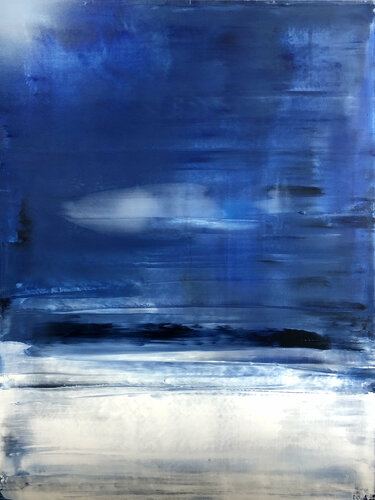 Moonlight Glow On The Snow van Robert Tillberg, Schilderij te koop op Singulart
