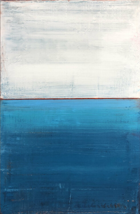 Blue, White,& A Red Line Robert Tillberg